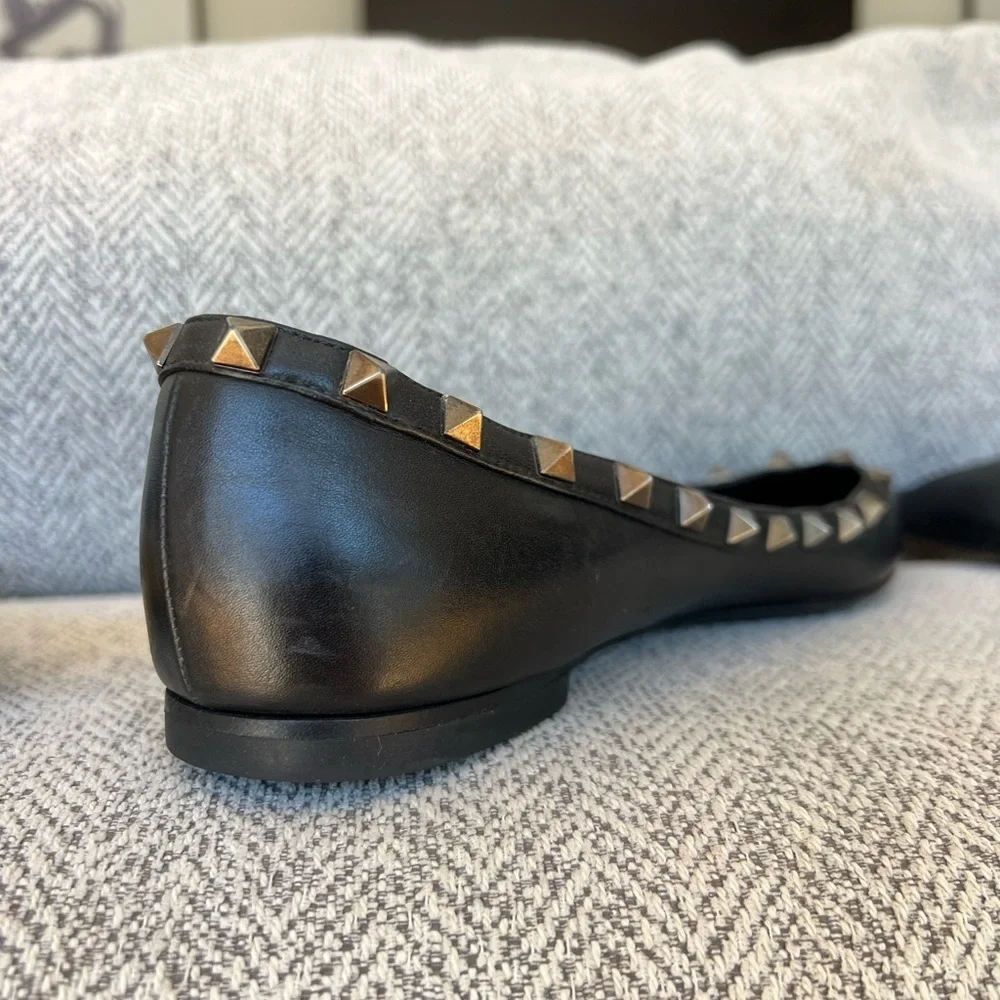 Rockstud Pointed Toe Ballerina Flat - Picture 7 of 15